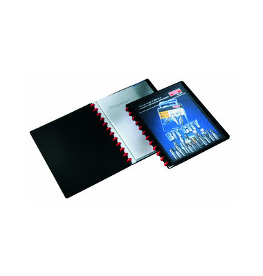 Sichtbuch Duralook Easy Plus 2427-01, schwarz, A4, mit 20 Hüllen, Polypropylen (PP)