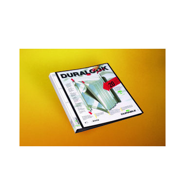 Sichtbuch Duralook Plus 2432-01, schwarz, A4, mit 20 Hüllen, Polypropylen (PP)
