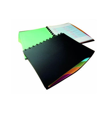 Sichtbuch Duralook Style 2435-01, schwarz, A4, mit 20 Hüllen, Polypropylen (PP)