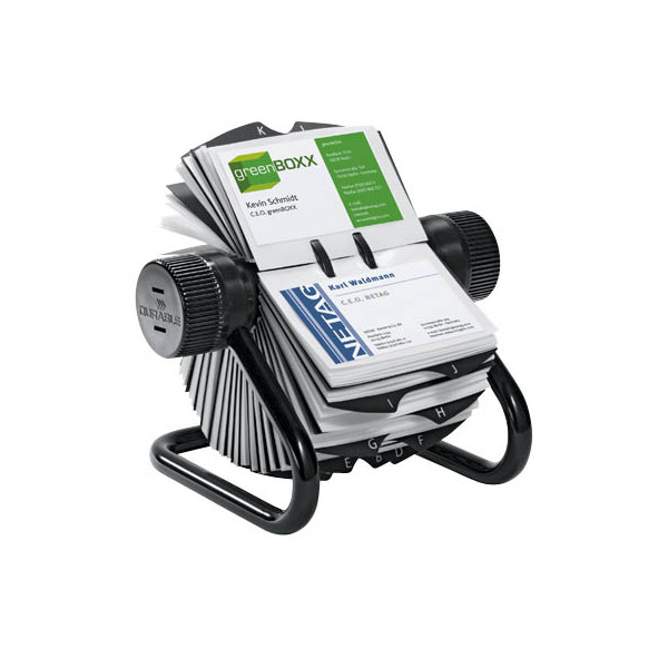 4005546218175 - Rollkartei Visifix schwarz für 400 Karten + erweiterbar bis 560 Karten Metall 4005546218175 Durable