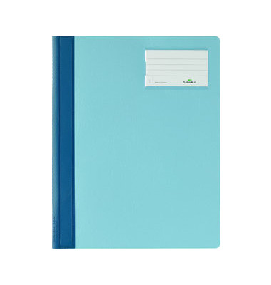 Schnellhefter 250006, A4+, hellblau, Polyvinylchlorid (PVC), Vorderdeckel opak