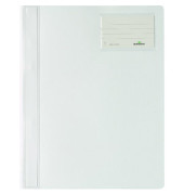 Schnellhefter 250002, A4+, weiß, Polyvinylchlorid (PVC), Vorderdeckel opak
