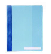 Schnellhefter 251006, A4+, blau, Polyvinylchlorid (PVC), 80g, Vorderdeckel transparent