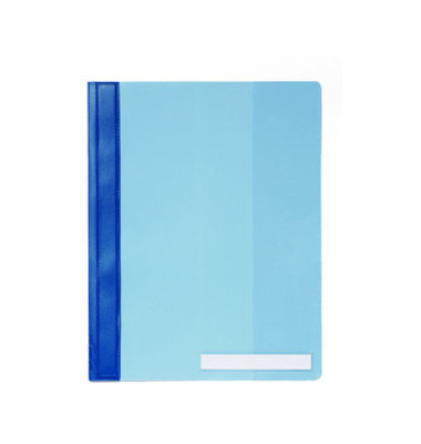 Schnellhefter 251006, A4+, blau, Polyvinylchlorid (PVC), Vorderdeckel transparent