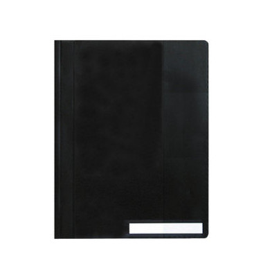 Schnellhefter Serie 2510 251001, A4+, schwarz, Polyvinylchlorid (PVC), Vorderdeckel opak