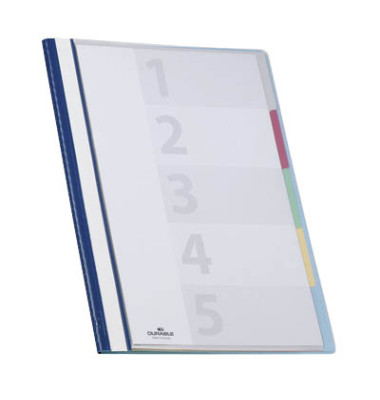 Personalakten DIVISOFLEX 255706, A4 blau strapazierfähige PVC-Folie Kunststoff