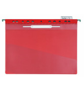 Schnellhefter 256003, A4, rot, Polyvinylchlorid (PVC), Vorderdeckel transparent