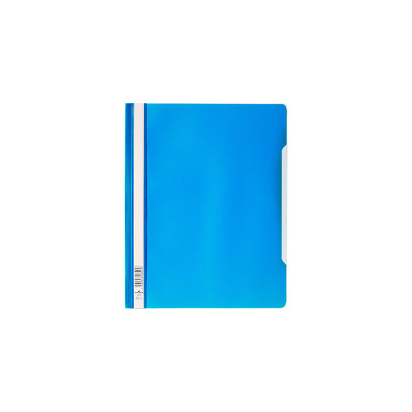 50 Stück Durable Schnellhefter Standard 257006, A4+, blau, Polyvinylchlorid (PVC), Vorderdeckel transparent 4005546265056 Durable