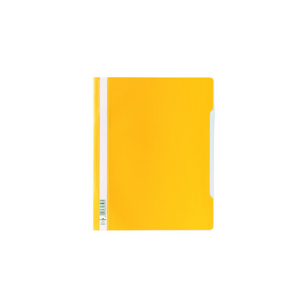 50 Stück Durable Schnellhefter Standard 257004, A4+, gelb, Polyvinylchlorid (PVC), Vorderdeckel transparent 4005546265032 Durable