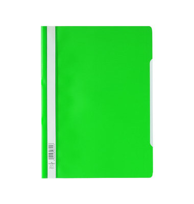 Schnellhefter Standard 257305, A4, grün, Polypropylen (PP), Vorderdeckel transparent