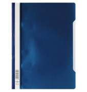 Schnellhefter Standard 257307, A4, blau, Polypropylen (PP), 80g, Vorderdeckel transparent