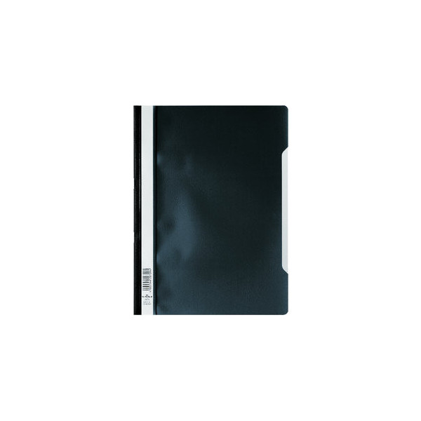50 Stück Durable Schnellhefter Standard 257301, A4, schwarz, Polypropylen (PP), Vorderdeckel transparent 4005546265377 Durable