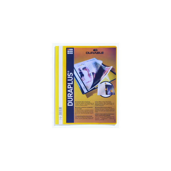 4005546267937 - Schnellhefter Duraplus A4+ überbreit gelb PVC Kunststoff kaufmännische Heftung bis 200 Blatt 4005546267937 Durable