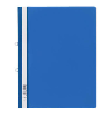 Hängehefter Schnellhefter 2580 A4 blau Hartfolie kaufmännische Heftung transparenter Vorderdeckel