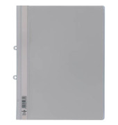 Schnellhefter 258002, A4+, weiß, Kunststoff, Vorderdeckel transparent