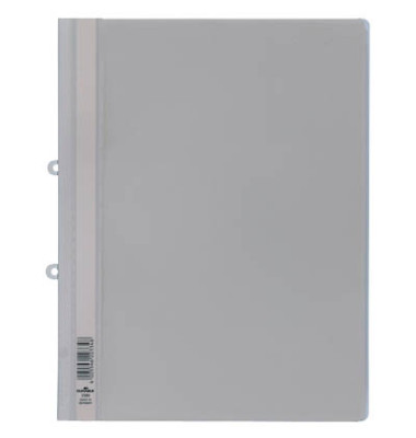 Schnellhefter 258002, A4+, weiß, Kunststoff, Vorderdeckel transparent