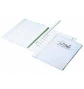 Schnellhefter DURAPLUS DE LUXE 258902, A4+, weiß, Kunststoff, Vorderdeckel transparent