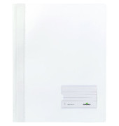 Schnellhefter DURALUX TRANSLUZENT 268002, A4+, weiß, Kunststoff, Vorderdeckel transparent