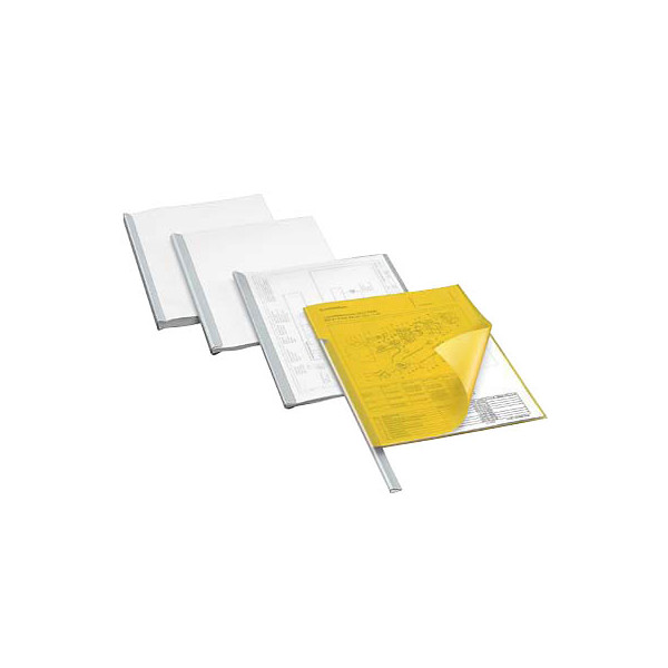 Durable Klemmschienen 291219, A4 farblos-transparent, für ca. 40-100 Blatt, Kunststoff 4005546291284 Durable 25 Stück