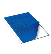 Klemmschienenhüllen 2919 06, A4 blau, für ca. 100 Blatt, PVC-Hartfolie