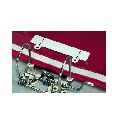 Abheftschieber 299602, 3,7x12cm (BxL), Polyvinylchlorid (PVC) mit Kunststoffdeckleiste, wei&szlig;