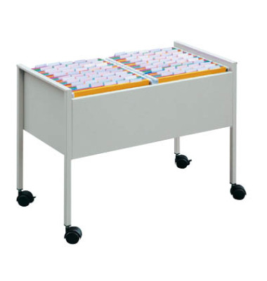 H&auml;ngemappenwagen ECO100 DUO A4 l.grau 760x400x592 2-bahnig