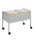 H&auml;ngemappenwagen ECO100 DUO A4 l.grau 760x400x592 2-bahnig