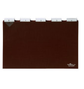 Leitregister blanko 5/5-Teilung A4-quer 25 Blatt braun
