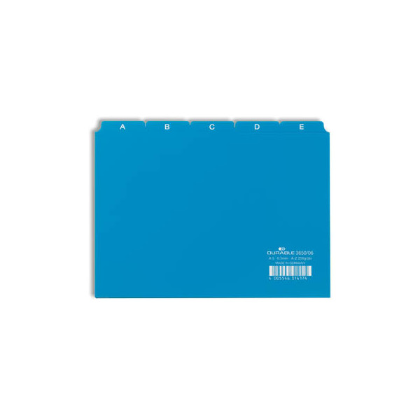 Durable Leitregister A-Z 25-tlg. blau A5 quer Plastik 4005546314174 Durable