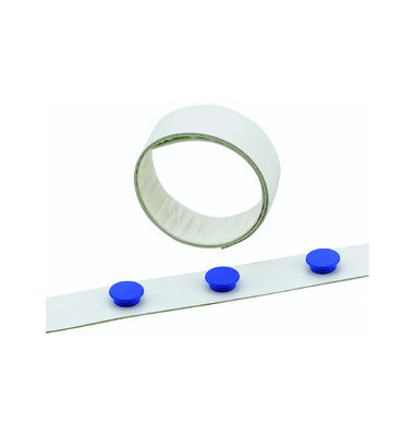 Magnetband für Haftmagnete weiß 35mm x 5m selbstklebend Metall