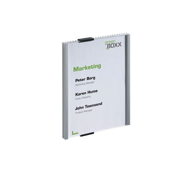 5 Stück Durable Türschild Info Sign silber 149 x 210,5mm 4005546400051 Durable
