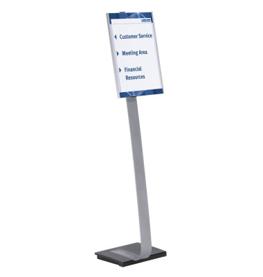 Infost&auml;nder InfoSign Stand 481323, A3, 118-125cm h&ouml;henverstellbar, silber