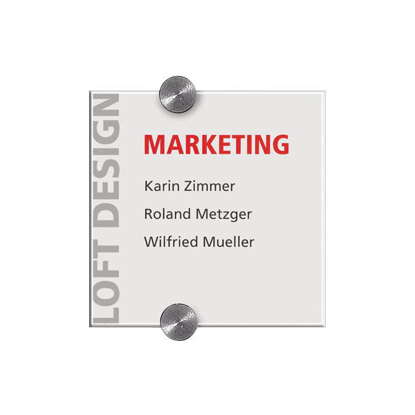 4005546403533 - 482019 Tür- Infoschild B105xH105mm Sichtfenster Acryl Rückenteil Acryl - Durable