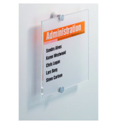 Türschild Crystal Sign transparent 210 x 210mm 