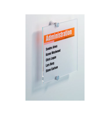 Türschild Crystal Sign transparent 210 x 210mm 