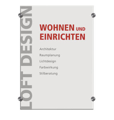 Türschild Crystal Sign transparent 297 x 420mm Türschild Crystal Sign transparent 297 x 420mm