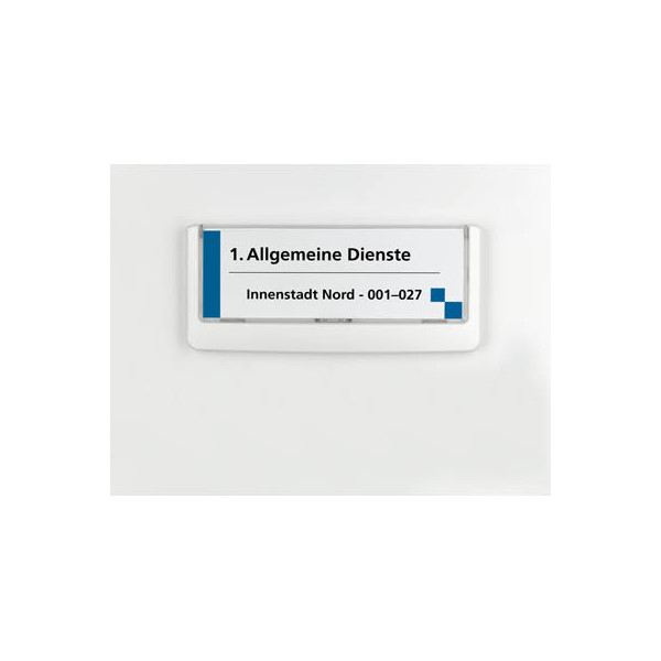 4005546404998 - Durable Hunke&jochheim - Türschild aus abs Sichtfenster Acryl Klick-Funktion BxH 149x525 mm Rahmenfarbe weiß ve 5 Stück