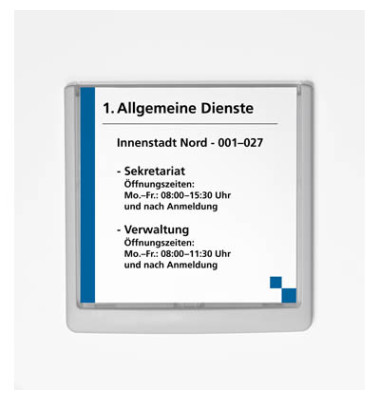 Türschild Click Sign weiß 149 x 148,5mm Türschild Click Sign weiß 149 x 148,5mm