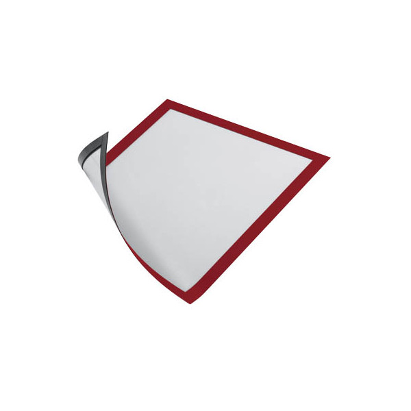4005546405674 - DURABLE DURAFRAME® MAGNETIC A4 Info-Rahmen Informationsrahmen für Dokumente und Aushänge auf metallischen Oberflächen 1 Beutel = 5 Stück rot
