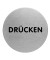 Piktogramm "Drücken" rund metallic silber Ø 65mm