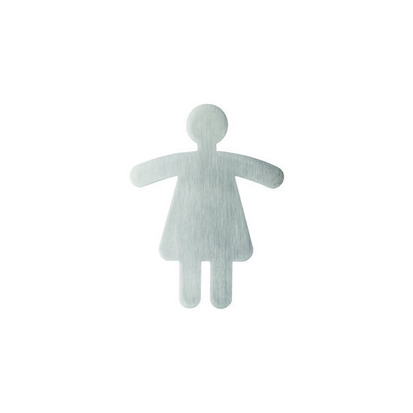 4005546401171 - Piktogramm WC Damen eckig metallic silber 120x91mm 4005546401171 Durable