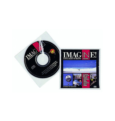CD/DVD-Hüllen für 2 CD/DVD transparent PP 10 Stück