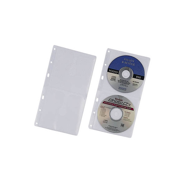 4005546526485 - CD DVD-Hüllen Cover S für 2 CD DVD transparent 6-fach Lochung PP 4005546526485 520319 5 Stück
