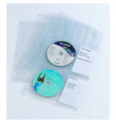 CD/DVD-Hüllen CoverLight M A4 für 4 CD/DVD transparent Universallochung PP 10 Stück