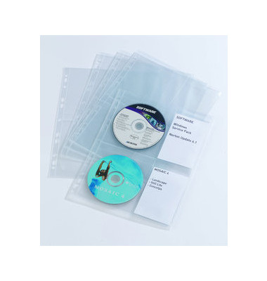 CD/DVD-Hüllen CoverLight M A4 für 4 CD/DVD transparent Universallochung PP