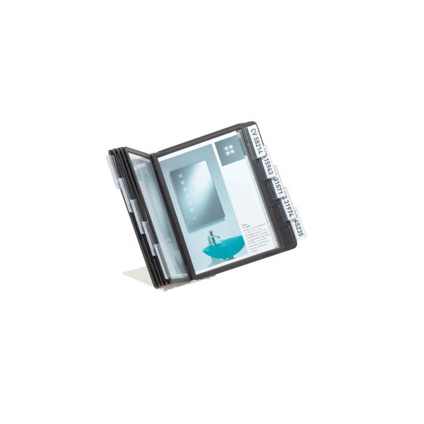4005546504667 - DURABLE Sichttafelsystem VARIO A5 Display System table 10 550601 DIN A5 schwarz mit 10 St Sichttafeln 1 St