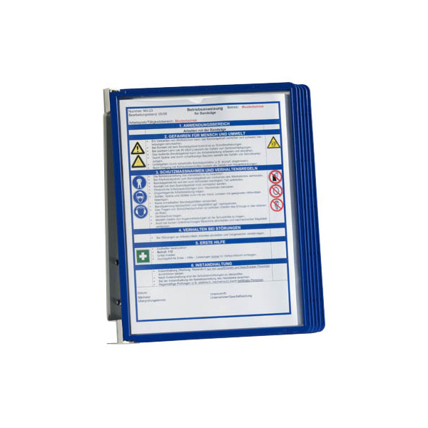 4005546506494 - DURABLE Wand-Sichttafelsystem VARIO® WALL 555107 DIN A4 blau mit 5 St Sichttafeln 1 St