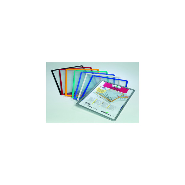 5 Stück Durable Sichttafel SHERPA A4 5-farbig sortierter Rahmen 4005546505473 Durable