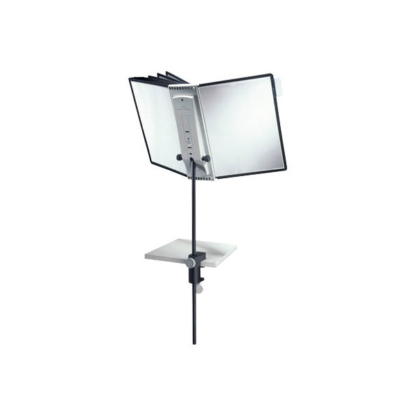 4005546505589 - DURABLE Sichttafelsystem SHERPA® Display System desk clamp 10 581800 DIN A4 schwarz mit 10 St Sichttafeln 1 St