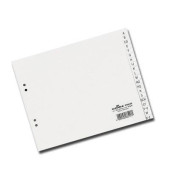 Kunststoffregister 6100-02 A-Z A4 halbe Höhe 0,12mm weiße Taben 20-teilig